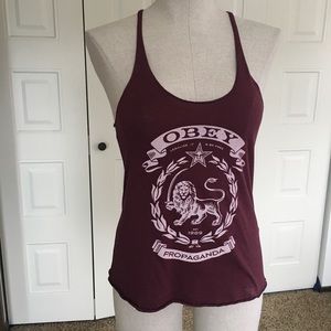 Obey Burgundy Tank
